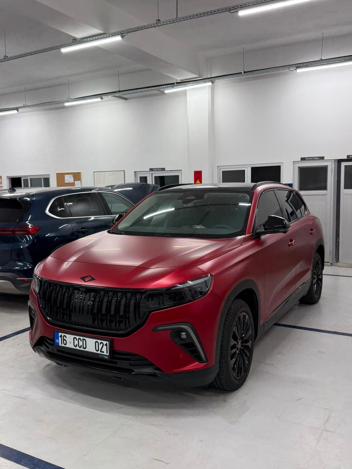 Togg T10X saten mat kırmızı Stealth PPF kaplama ve boya koruma uygulaması